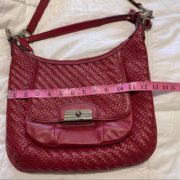 Coach Scarlet Kristin Woven Leather Hobo - Picture 8 of 13